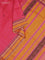 Pure kanchipuram silk saree candy pink and dual shade of pinkish yellow with thread woven buttas and thread woven border