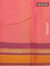 Pure kanchipuram silk saree candy pink and dual shade of pinkish yellow with thread woven buttas and thread woven border