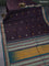 Pure kanchipuram silk saree deep wine shade and peacock green with thread woven buttas and thread woven border