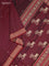 Pure kanchipuram silk saree dark maroon with thread woven buttas and thread woven border