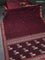 Pure kanchipuram silk saree dark maroon with thread woven buttas and thread woven border
