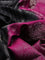 Pure soft silk saree black and magenta pink with allover silver zari weaves and silver zari woven rettapet border