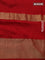 Pochampally silk saree green and red with allover ikat prints and long zari woven border