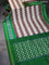 Pochampally silk saree brown off white and green with allover ikat prints and zari woven border