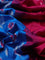 Pochampally silk saree cs blue and pink with ikat butta prints and zari woven border