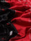 Pochampally silk saree black and red with ikat butta prints and zari woven ikat style border