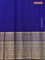 Pure gadwal silk saree pink shade and blue with zari woven buttas and temple design zari woven border