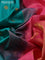 Pure gadwal silk saree teal green and pink shade with zari woven buttas and long zari woven border