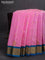 Pure gadwal silk saree light pink and dual shade of cs blue with zari woven buttas and zari woven border