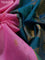 Pure gadwal silk saree light pink and dual shade of cs blue with zari woven buttas and zari woven border