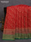 Banarasi georgette saree red and maroon green with allover thread weaves and woven border