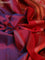 Pure kanchipuram silk saree dual shade of bluish red and red with thread woven buttas and long rettapet thread woven border
