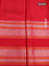 Pure kanchipuram silk saree dual shade of bluish red and red with thread woven buttas and long rettapet thread woven border