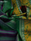 Pure kanchipuram silk saree dual shade of greenish violet and green with thread woven buttas and thread woven border
