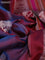 Pure kanchipuram silk saree dual shade of bluish maroon and magenta pink with thread woven buttas and long thread woven border
