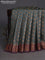 Banarasi tussar silk saree grey and wine shade with woven buttas and banarasi style border