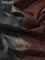 Banarasi tussar silk saree grey and wine shade with woven buttas and banarasi style border