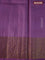 Banarasi tussar silk saree grey and purple with woven buttas and banarasi style border