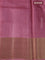 Banarasi tussar silk saree grey and pink shade with woven buttas and banarasi style border