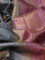 Banarasi tussar silk saree grey and purple shade with woven buttas and banarasi style border