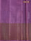 Banarasi tussar silk saree grey and purple shade with woven buttas and banarasi style border