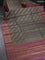 Banarasi tussar silk saree grey and purple with allover zari weaves and banarasi style border