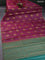 Banarasi tussar silk saree maroon and teal green shade with woven buttas and woven border