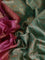 Banarasi tussar silk saree maroon and teal green shade with woven buttas and woven border