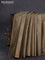 Banarasi tussar silk saree chikku shade and maroon with woven buttas and woven border