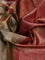 Banarasi tussar silk saree chikku shade and maroon with woven buttas and woven border