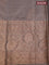 Banarasi tussar silk saree grey shade with floral woven buttas and woven border