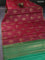 Banarasi tussar silk saree maroon and green with floral woven buttas and woven border