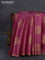 Banarasi tussar silk saree maroon shade and teal green shade with floral woven buttas and woven border