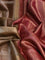 Banarasi tussar silk saree chikku shade and maroon shade with floral woven buttas and woven border