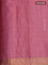 Banarasi tussar silk saree chikku shade and maroon shade with floral woven buttas and woven border