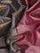 Banarasi tussar silk saree grey shade and mauve pink with floral woven buttas and woven border