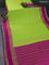 Pure mysore silk saree fluorescent green and pink blue with allover zari woven buttas andd rettapet zari woven border