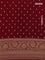 Banarasi crepe saree maroon with allover thread & zari weaves and woven border