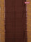 Chanderi silk cotton saree brown and sandal with allover zari buttas and printed border