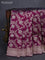 Banarasi uppada silk saree purple with allover zari woven floral weaves and zari woven border
