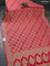 Banarasi georgette saree red and pink shade with bandhani prints & mina weaves