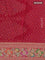 Banarasi georgette saree red and pink shade with bandhani prints & mina weaves