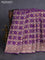 Banarasi georgette saree violet with bandhani prints & mina weaves