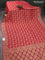 Banarasi georgette saree red with bandhani prints & mina weaves