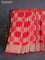 Banarasi georgette saree red with bandhani prints & mina weaves