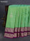 Bangalori silk saree pastel green and deep purple with zari woven buttas and zari woven border
