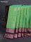 Bangalori silk saree pastel green and deep purple with zari woven buttas and zari woven border