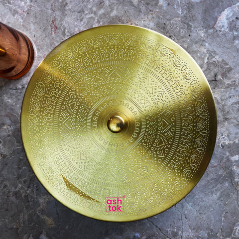 Brass Masala Box handcrafted, Spice Container with 7 Compartments, Gift Item. 7 Inches