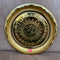 Brass Puja Plate, Pooja ki thali Nakshee Om Design embosed Pooja Plate (Dia 8 Inches)