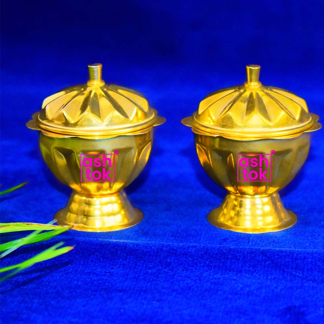 Sindoor box Brass wedding, gift sindoor box (Dia 3 Inches)